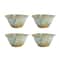 Hello Honey® 5" Teal Round Stoneware Bowl with Reactive Crackle Glaze, 4ct.